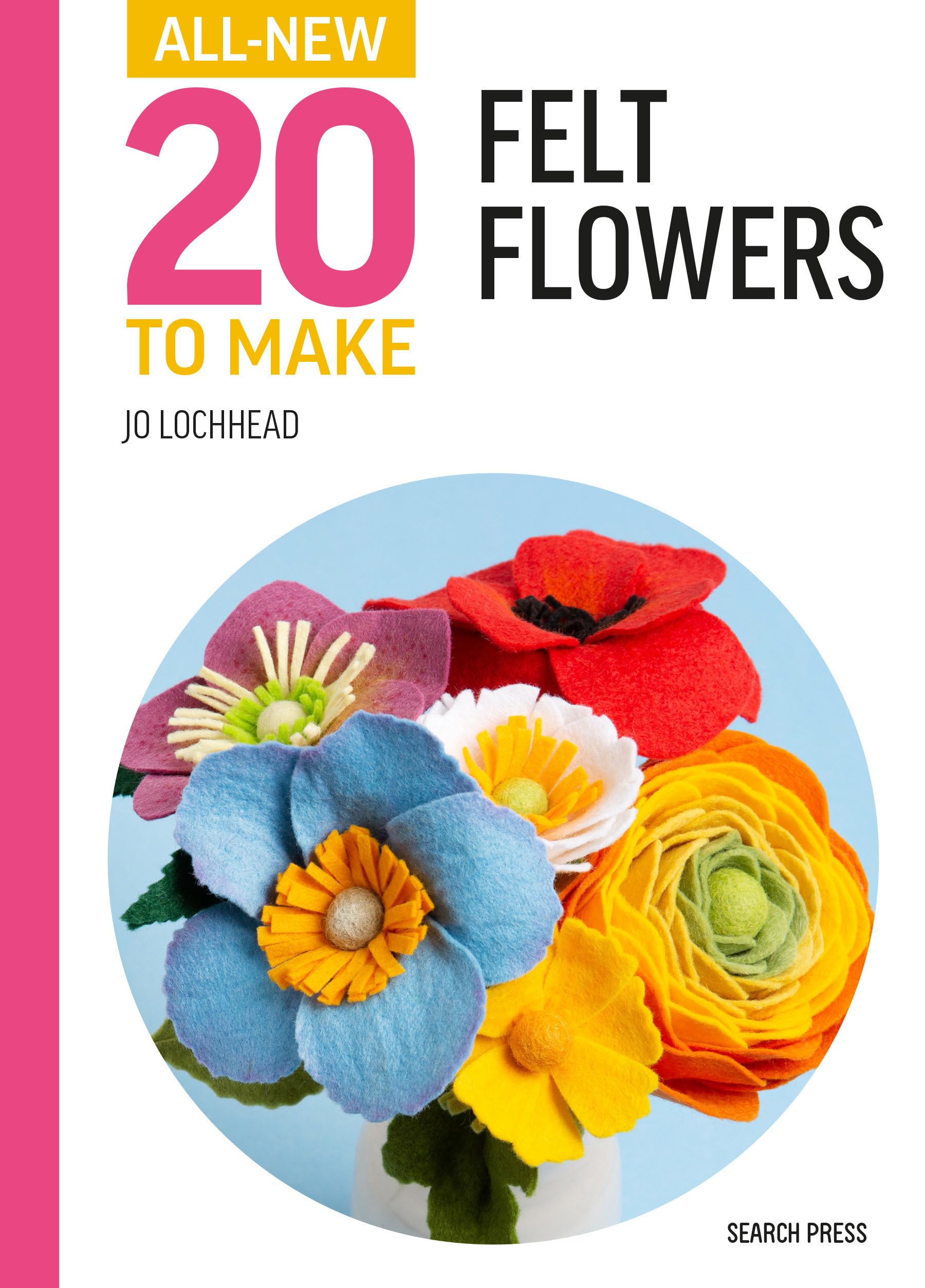 Book Cover, Felt Flowers by Jo Lochead.