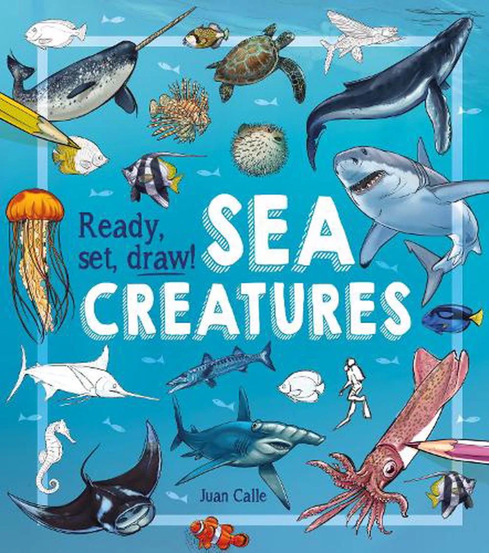 Book, Sea Creatures, ready set draw by Juan Calle.